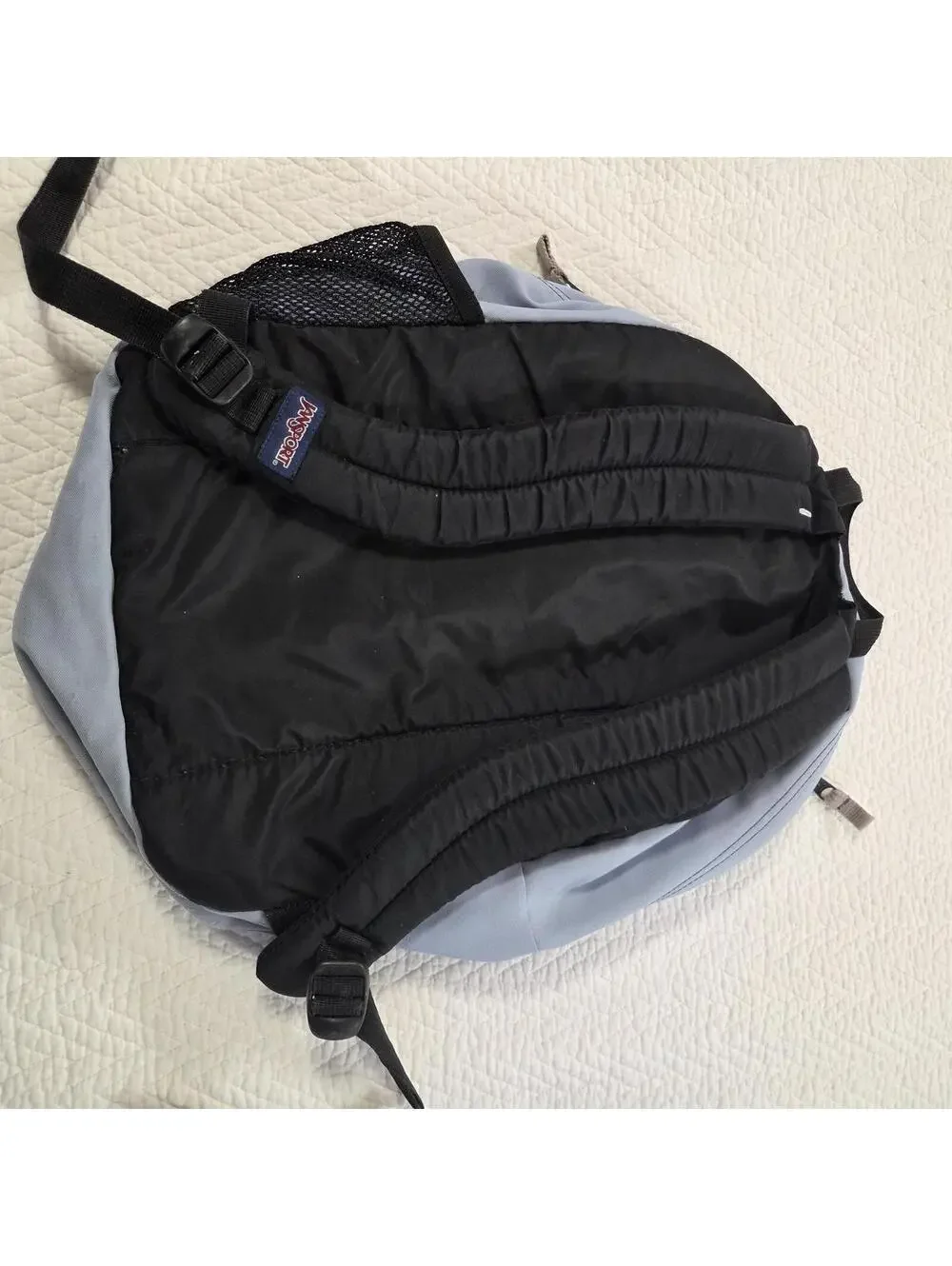 JanSport Light Gray and Black Multi-Pocket Backpack